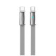 Дата кабель USB-C to USB-C 1.0m 5A 100W ultra-thin gray ColorWay (CW-CBPDCC100-GR)