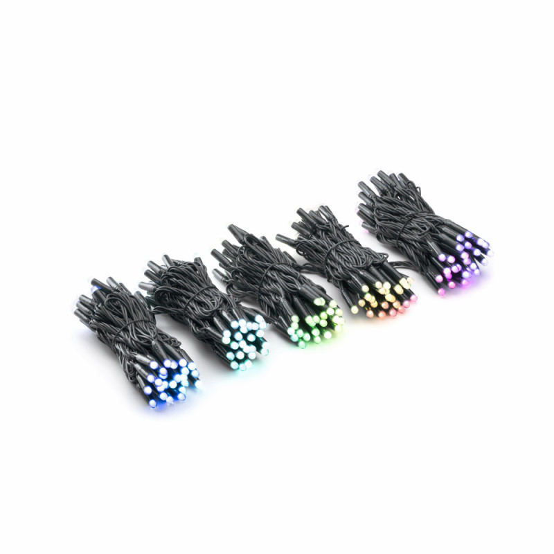 Twinkly Pro Smart LED Twinkly Pro Curtain RGB 250, AWG22, 5 by 50, 8cm by 10cm spacing, IP65, wire black (TWP-CU-CA-05X50STP-B)