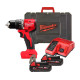 Milwaukee BLPDRC-202C Cordless Screwdriver-Drill 18V 2x2A h 60.5Nm 0 1700rpm ZP M12-18C Case 1.5kg (4933492822)