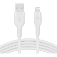 Belkin Кабель зарядки/синхронизации USB-A > Lightning, 2м, силиконовый с клипсой, белый (CAA008BT2MWH)
