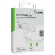 Belkin Cable USB-A - Lightning SILICONE, with clip, 2m, white (CAA008BT2MWH)
