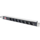 Digitus 1U Aluminum PDU, rackmountable, 7x safety outlet 16A, 4000W, 250VAC 50/60Hz, overload protection (DN-95403)