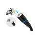 Дата кабель USB 2.0 AM to Lightning + Micro 5P + USB-C 1.0m Magnetic ColorWay (CW-CBUU038-BK)