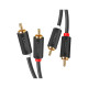 Кабель мультимедийный 2xRCA M to 2xRCA M 3.0m AV104 black Ugreen (10519)
