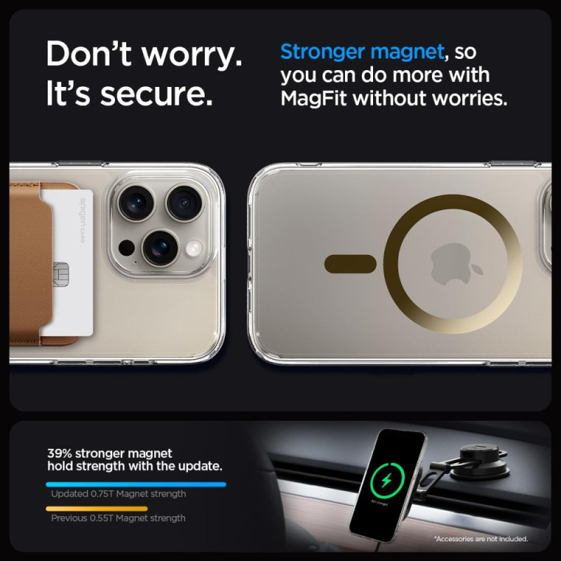 Spigen Чехол для Apple iPhone 15 Pro Ultra Hybrid MagFit, Gold (ACS06718)