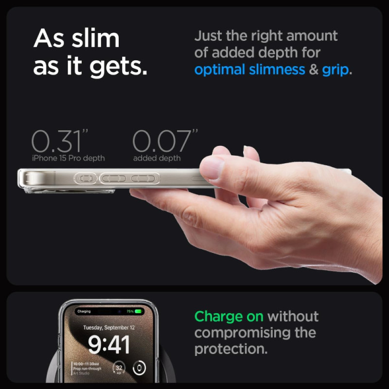 Spigen Чехол для Apple iPhone 15 Pro Ultra Hybrid MagFit, Gold (ACS06718)