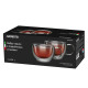 ARDESTO Cup set, double walled, 300 ml, H 7.5 cm, 2 pcs, borosilicate glass (AR2630GH)