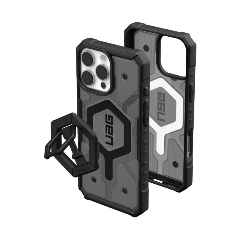 UAG iPhone 16 Pro Max Pathfinder Clear Magsafe Bundle, Ash/Black Stand (1144651BV02)