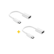 Переходник OTG USB 2.0 AF to Micro 5P 0.11m 2PCS white XoKo (XK-AC130-WH2)
