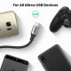 Дата кабель USB 2.0 AM to Micro 5P 2.0m US290 Aluminum Braid Black Ugreen (60148)