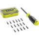 Ryobi Викрутка RHSDM1701, битотримач 1/4", 100мм, 16 біт, SL,PH,PZ,Torx, кейс (5132006050)