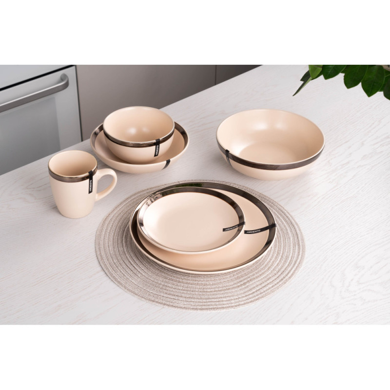 ARDESTO Bowl Liguria, 22 cm, Cream, ceramics (AR2922LCC)