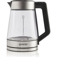 Gorenje Электрочайник 1.7л, 2,200 Вт, стекло, нерж (K17TRG)