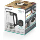 Gorenje Electric kettle, 1.7L, glass + metal, inox (K17TRG)