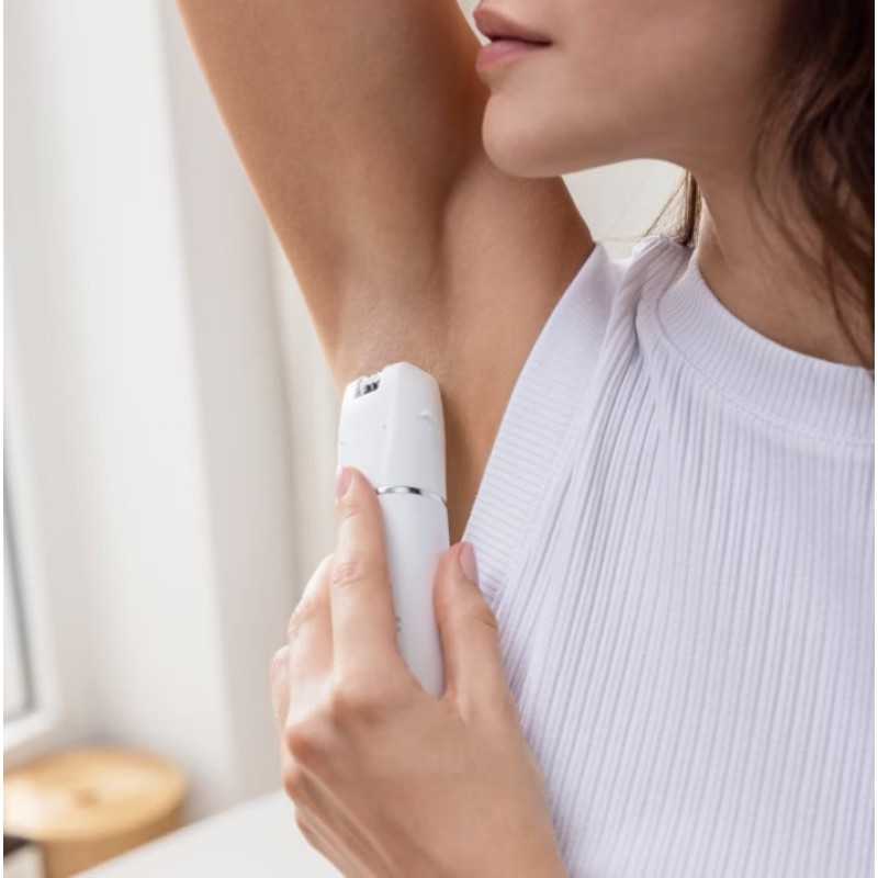 Panasonic Epilator, rechargeable, tweezers.-60, dry+wet, nozzles-2, case, white (ES-EY31-W520)