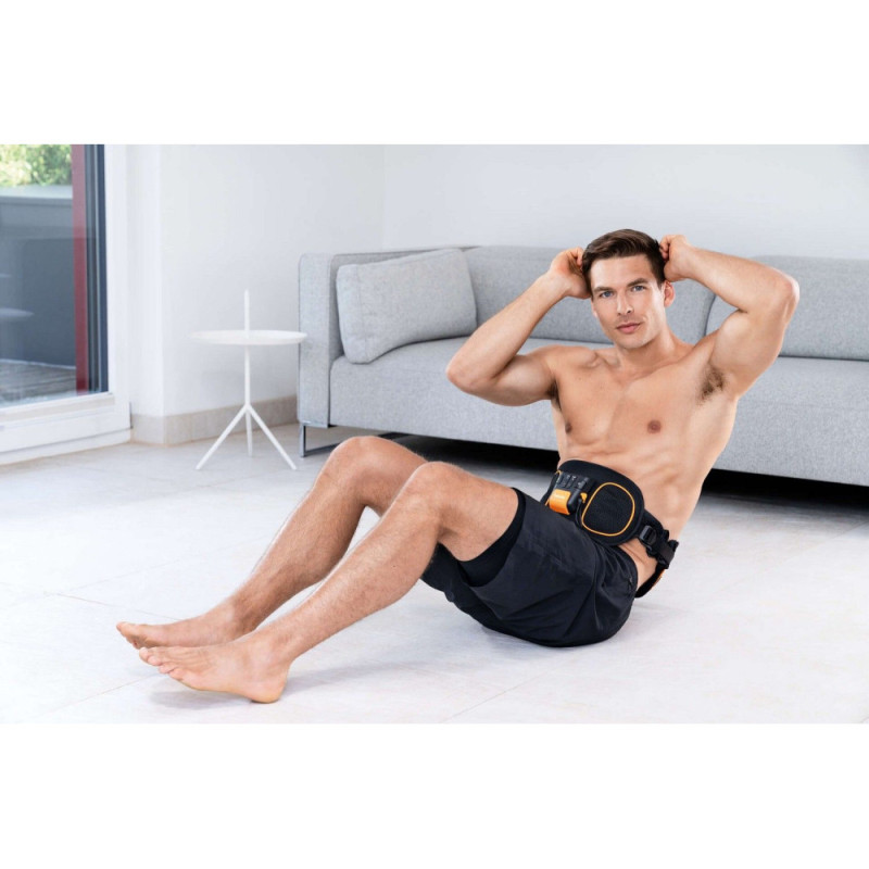 Beurer muscle stimulation abdominal and back muscle belt, АААх3, 0.35kg, belt, 5 training programmes, black (EM_39)
