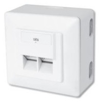 Digitus Настенная розетка cat. 6 STP 2xRJ45 8P8C, для наружной проводки (DN-9006-N)
