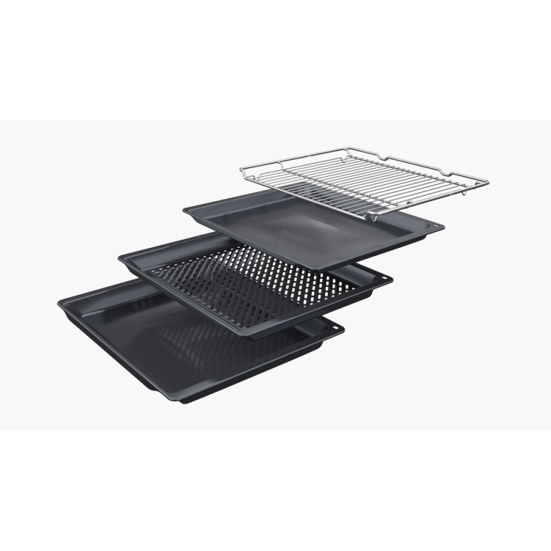 Bosch Bosch Oven electrical, 71L, A+, display, convection, Pyrolis, telescopic, inox (HBG572ES3)