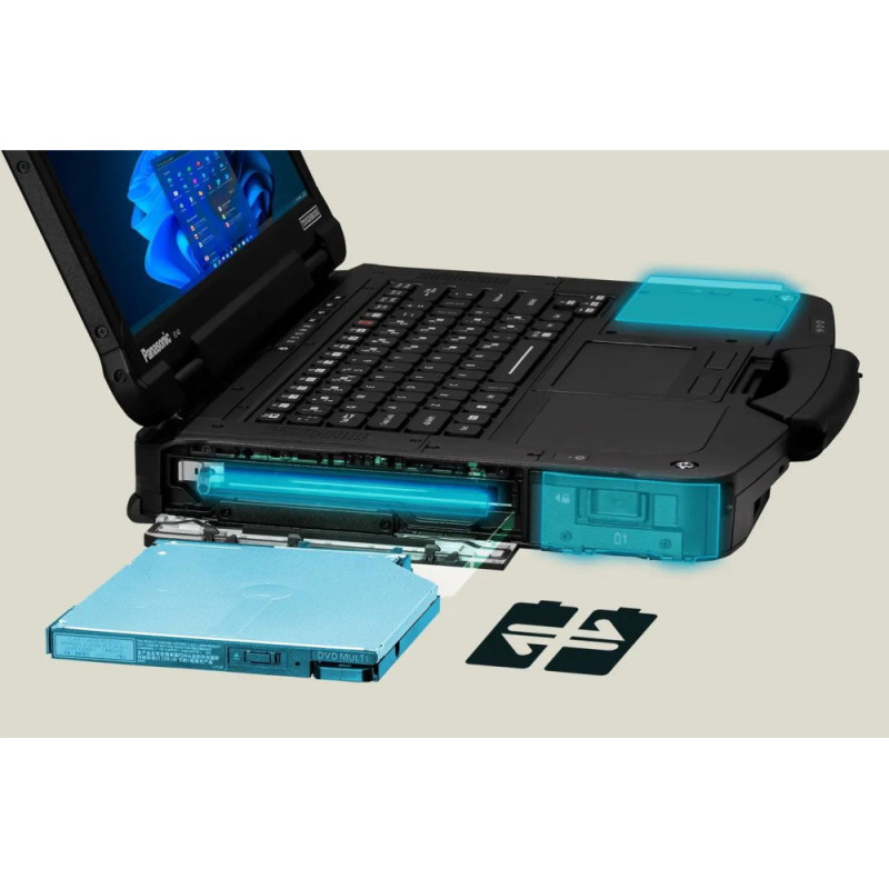 Panasonic Ноутбук Toughbook FZ-40 MK2 14” FHD Touch, Intel Ultra 7, 32GB, F1TB, UMA, Win11P, черный (FZ-40HZ021B4)