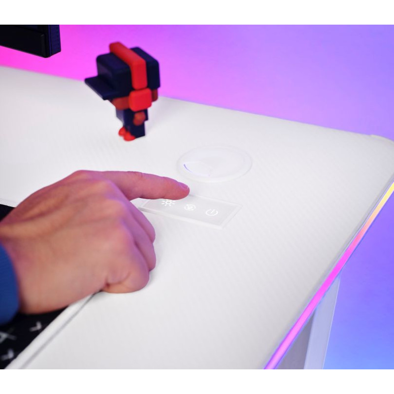 Trust Desk GXT 709W LUMINUS, (120х74см), RGB, white (25328_TRUST)