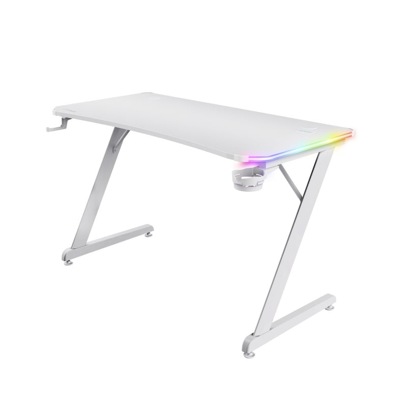 Trust Desk GXT 709W LUMINUS, (120х74см), RGB, white (25328_TRUST)