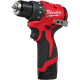 Milwaukee Шурупокрут-дриль акумуляторний M12 BLDDRC-202C 12В 2х2А·год 40Нм 0-550-1700об·хв ЗП C12C кейс 1.2кг (4933499686)