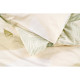 ARDESTO Bedding set 1.5 Gloria, sateen, duvet cover160x220cm, sheet 160x220cm, pillowcases (2) 50x70cm, 100% cotton, leaves green (ART1622GY)