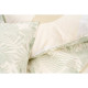 ARDESTO Bedding set 1.5 Gloria, sateen, duvet cover160x220cm, sheet 160x220cm, pillowcases (2) 50x70cm, 100% cotton, leaves green (ART1622GY)