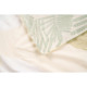 ARDESTO Bedding set 1.5 Gloria, sateen, duvet cover160x220cm, sheet 160x220cm, pillowcases (2) 50x70cm, 100% cotton, leaves green (ART1622GY)
