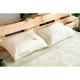 ARDESTO Bedding set 1.5 Gloria, sateen, duvet cover160x220cm, sheet 160x220cm, pillowcases (2) 50x70cm, 100% cotton, leaves green (ART1622GY)