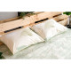 ARDESTO Bedding set 1.5 Gloria, sateen, duvet cover160x220cm, sheet 160x220cm, pillowcases (2) 50x70cm, 100% cotton, leaves green (ART1622GY)