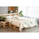 ARDESTO Bedding set 1.5 Gloria, sateen, duvet cover160x220cm, sheet 160x220cm, pillowcases (2) 50x70cm, 100% cotton, leaves green (ART1622GY)