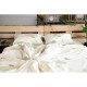 ARDESTO Bedding set 1.5 Gloria, sateen, duvet cover160x220cm, sheet 160x220cm, pillowcases (2) 50x70cm, 100% cotton, leaves green (ART1622GY)
