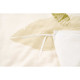 ARDESTO Bedding set 1.5 Gloria, sateen, duvet cover160x220cm, sheet 160x220cm, pillowcases (2) 50x70cm, 100% cotton, leaves green (ART1622GY)