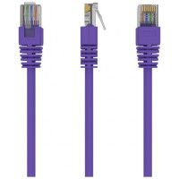Патч-корд 0.5м, UTP, cat.5e, CCA, violet Cablexpert (PP12-0.5M/V)
