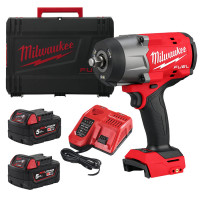 Milwaukee Гайковерт ударный аккумуляторный M18 FHIW2F12-502X 18В АКБ 2х5А·час 0-2000об·мин 2034Нм 1/2" ЗП M12-18FC кейс 3.4кг (4933492783)