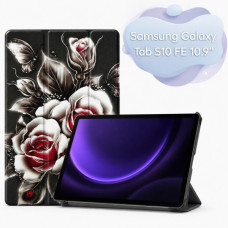 Чехол для планшета BeCover Smart Case Samsung Galaxy Tab S10 FE (SM-X520/SM-X526) 10.9" Black Rose (715923)