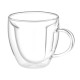 ARDESTO Double wall mug set with handle, 250ml, 2pcs, borosilicate glass, transparent (AR2625BHL)