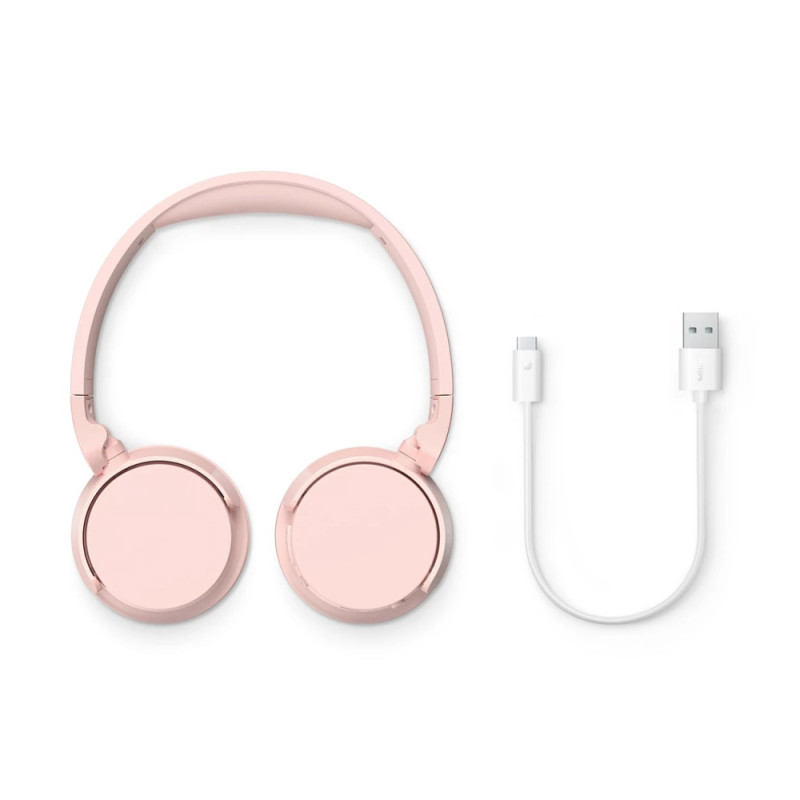 Philips Наушники On-ear TAH4209 BT 5.3, Wireless, Mic, Розовый (TAH4209PK/00)
