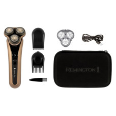 Remington electric shaver rotary, razor head-3, от сети, dry+wet, trimmer, black-brown (XR1795)