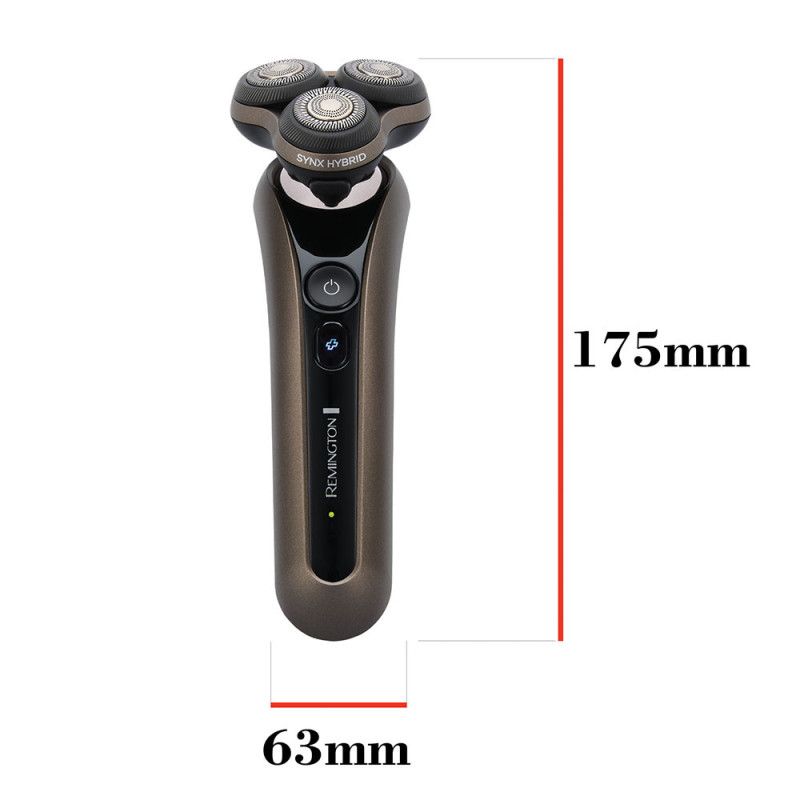 Remington electric shaver rotary, razor head-3, от сети, dry+wet, trimmer, black-brown (XR1795)