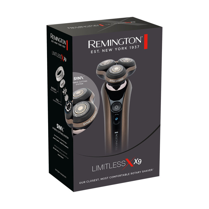 Remington electric shaver rotary, razor head-3, от сети, dry+wet, trimmer, black-brown (XR1795)