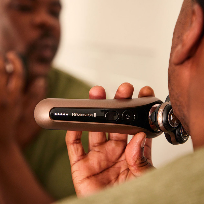 Remington electric shaver rotary, razor head-3, от сети, dry+wet, trimmer, black-brown (XR1795)
