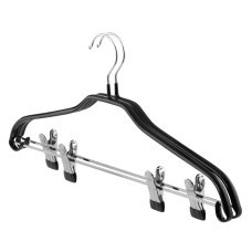 ARDESTO Hanger with Clothespin Set 42cm, 2pcs, metal, PVC, black (ARHC2802BC)