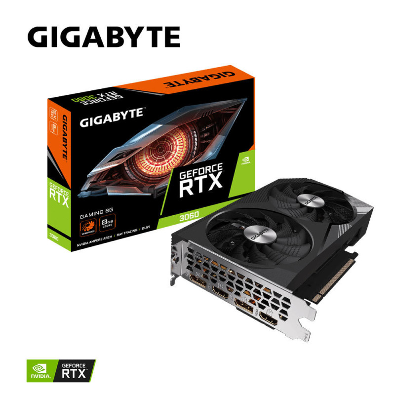 Gigabyte Відеокарта GeForce RTX 3060 8GB GDDR6 GAMING (GV-N3060GAMING-8GD)
