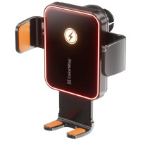 Универсальный автодержатель ColorWay Ultra-mini. автозажим, Wireless Charger 15W Black (CW-CHAW069Q-BK)