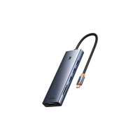 Концентратор Baseus USB-C 10-in-1 HDMI 4K60Hz + VGA + 3xUSB 3.0 + PD + RJ45 1000Mbps + SD/TF + 3.5mm gray (B0005280C811-00)
