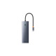 Концентратор Baseus USB-C 10-in-1 HDMI 4K60Hz + VGA + 3xUSB 3.0 + PD + RJ45 1000Mbps + SD/TF + 3.5mm gray (B0005280C811-00)