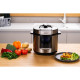 ARDESTO Multicooker-pressure cooker MPC-P226, 900W, bowl-6L, electronic control, recipes book, inox+plastic, silver