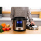 ARDESTO Multicooker-pressure cooker MPC-P226, 900W, bowl-6L, electronic control, recipes book, inox+plastic, silver
